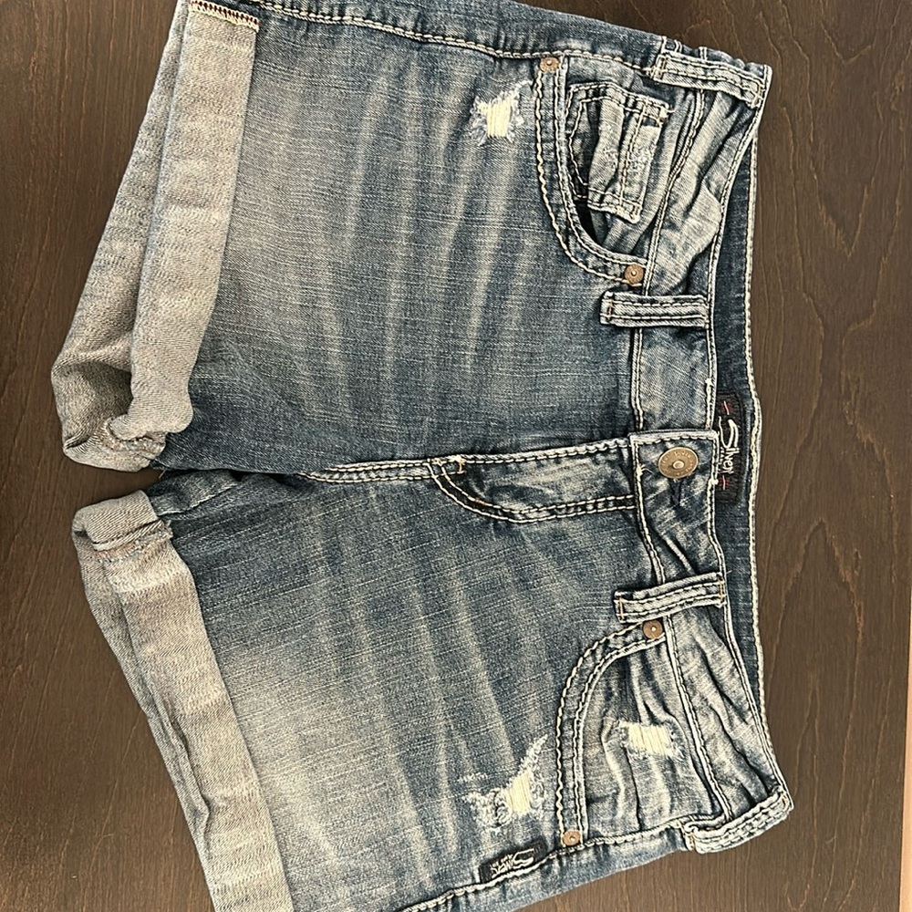 Silver 4.5” Denim Short
